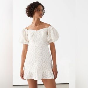 & Other Stories Balloon Sleeve Lace Dress